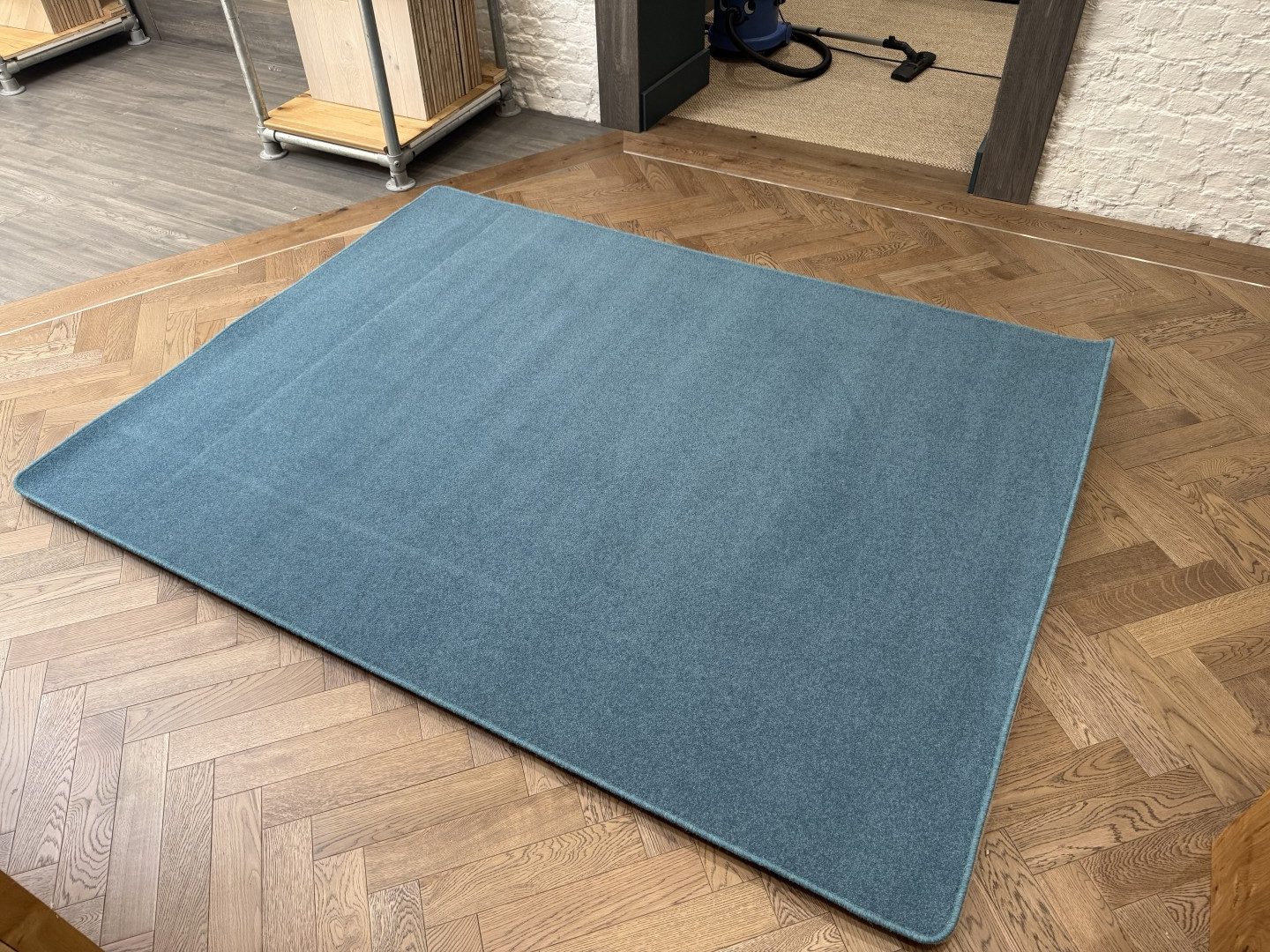 Woolmix Rug - Large with Whipped Edge, Blue (180 X 240) 1 Woolmix Rug - Large with Whipped Edge, Blue (180 X 240)