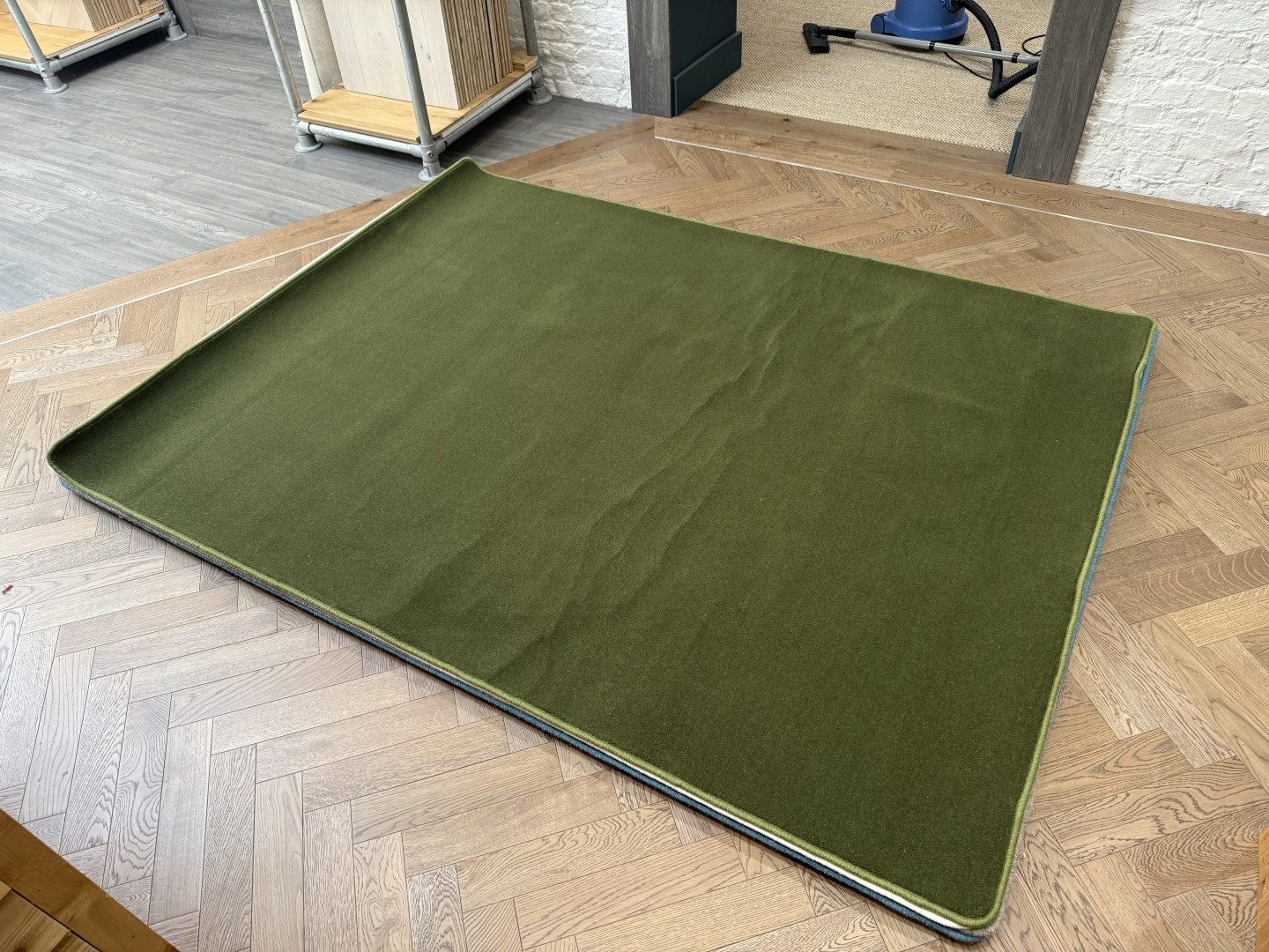 Woolmix Rug - Large with Whipped Edge, Green (180 X 240) 1 Woolmix Rug - Large with Whipped Edge, Green (180 X 240)