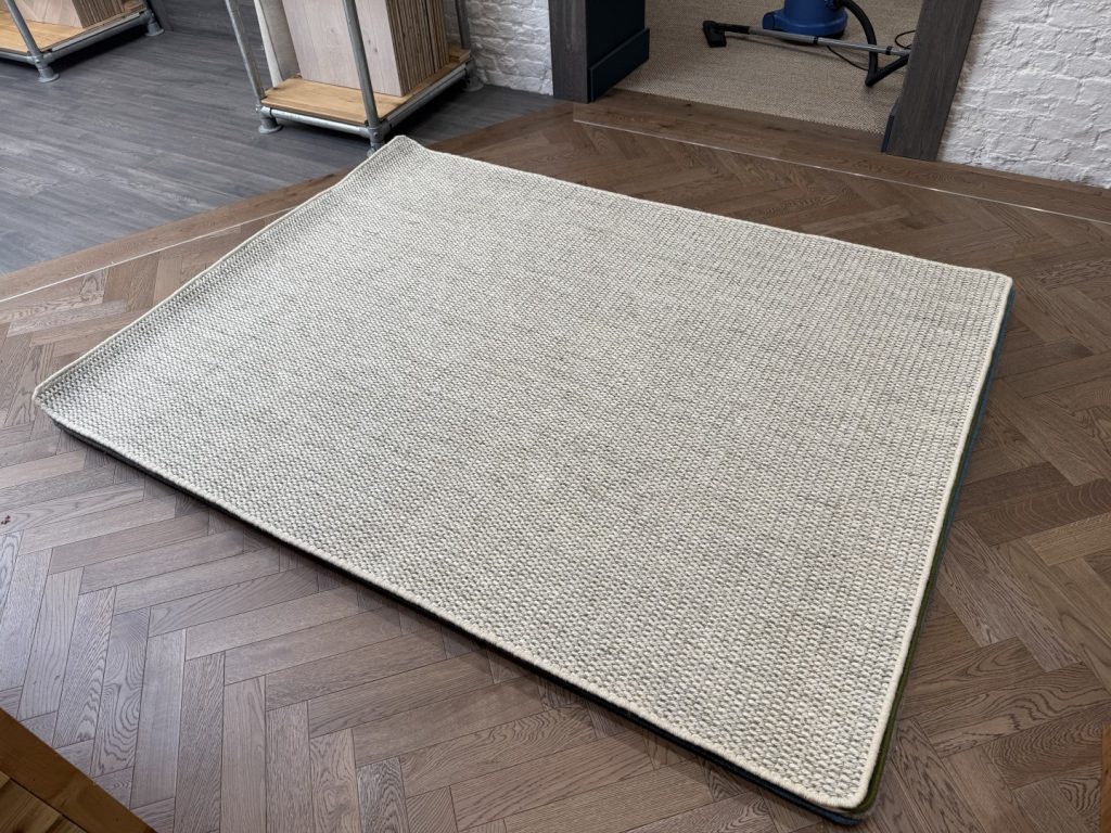 Wool / Sisal Rug - Large with Whipped Edge, Cream, Neutral, Beige (180 X 240)