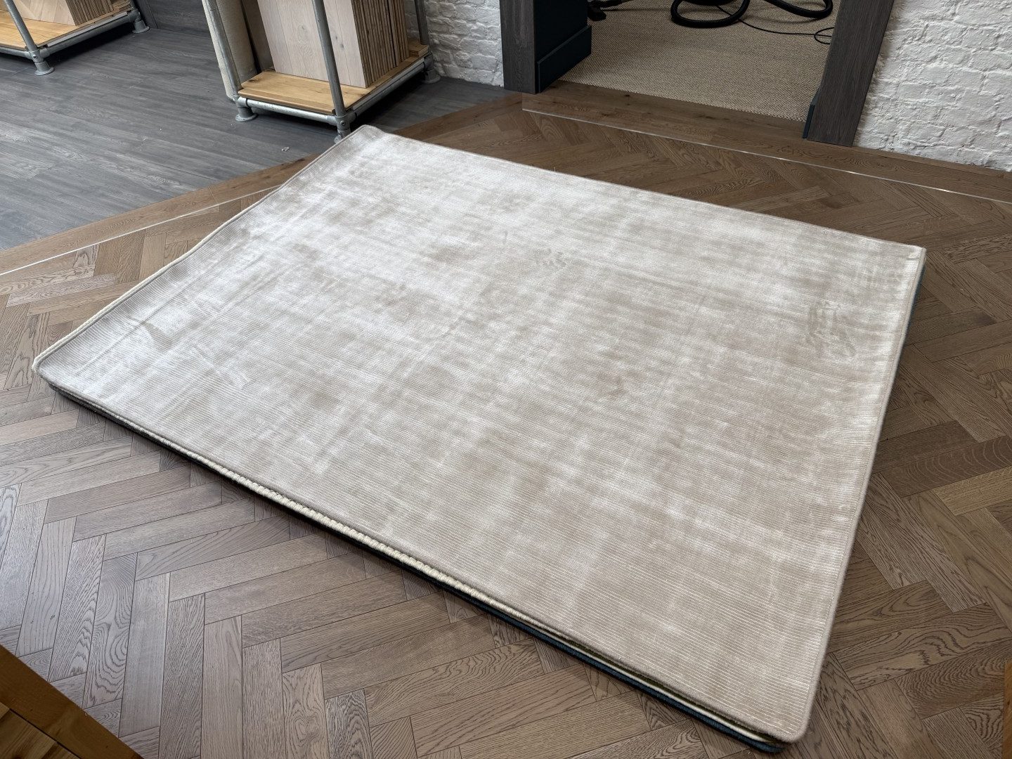 Tencel Rug - Large with Whipped Edge, Neutral (180 X 240) 1 Tencel Rug - Large with Whipped Edge, Neutral (180 X 240)