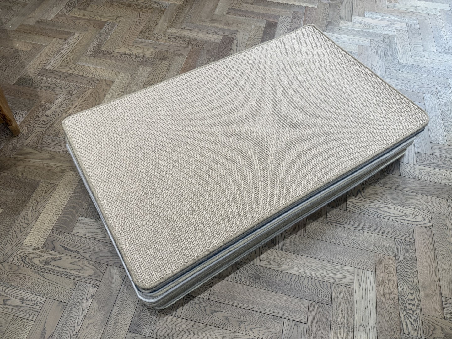Wool Rug - Small with Whipped Edge, Warm Beige (90 X 150) 1 Wool Rug - Small with Whipped Edge, Warm Beige (90 X 150)