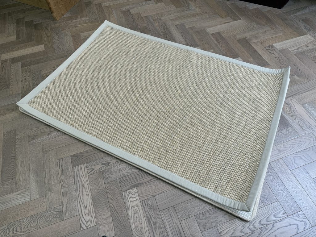 Sisal Rug - Medium with Beige Tape, Natural, Beige (120 X 180)