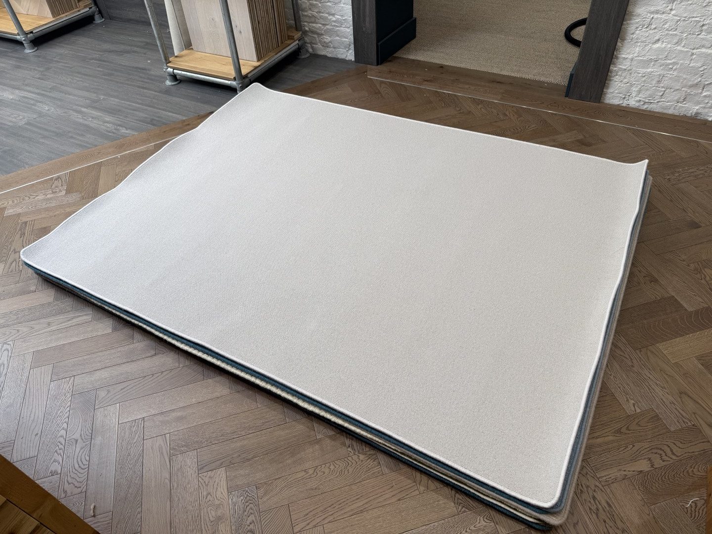 Wool Rug - Large with Whipped Edge, Beige, Neutral, Grey (180 X 240) 1 Wool Rug - Large with Whipped Edge, Beige, Neutral, Grey (180 X 240)