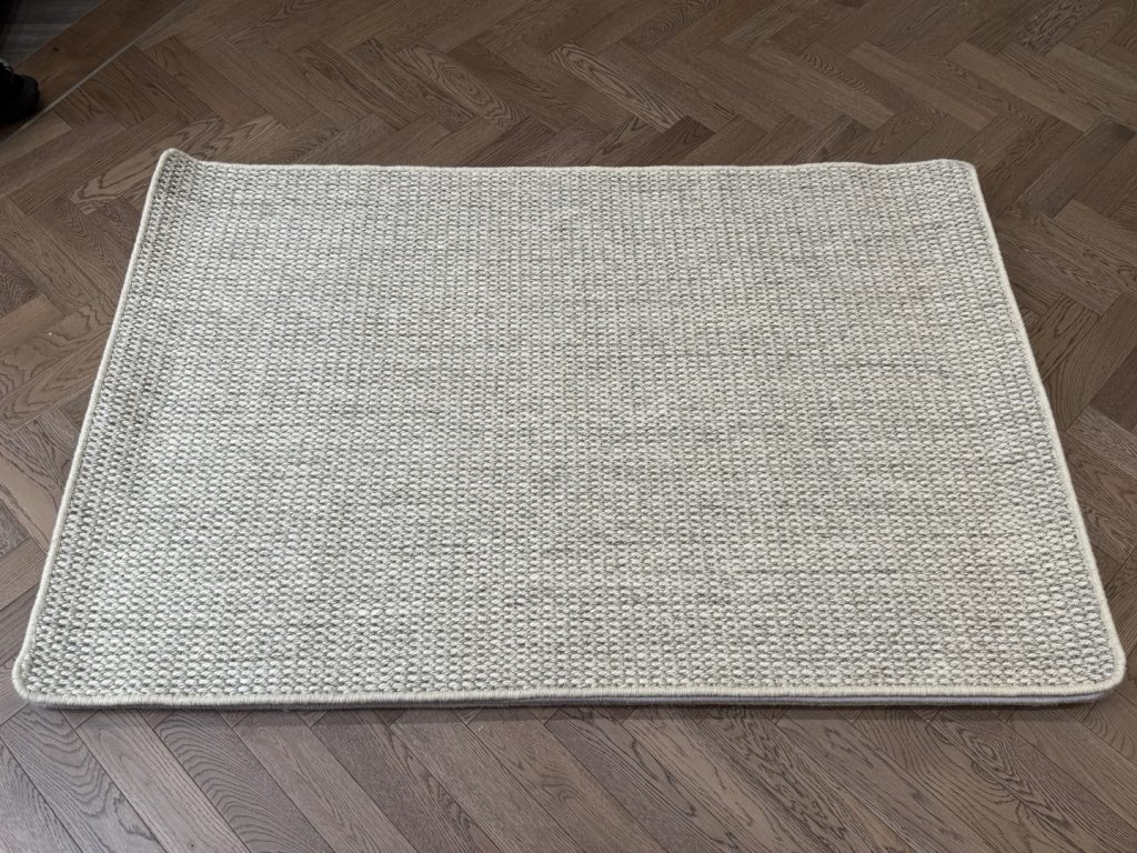 Wool / Sisal Rug - Medium with Whipped Edge, Cream, Neutral, Beige (120 X 180)