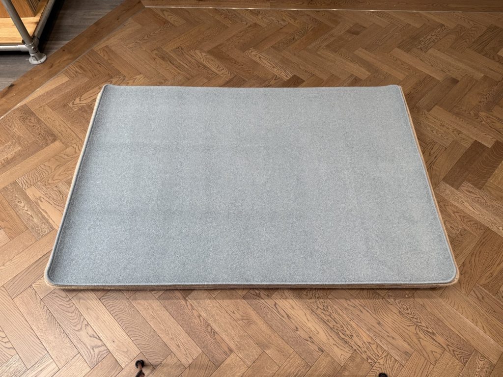 Woolmix Rug - Medium with Whipped Edge, Blue, Grey (120 X 180)