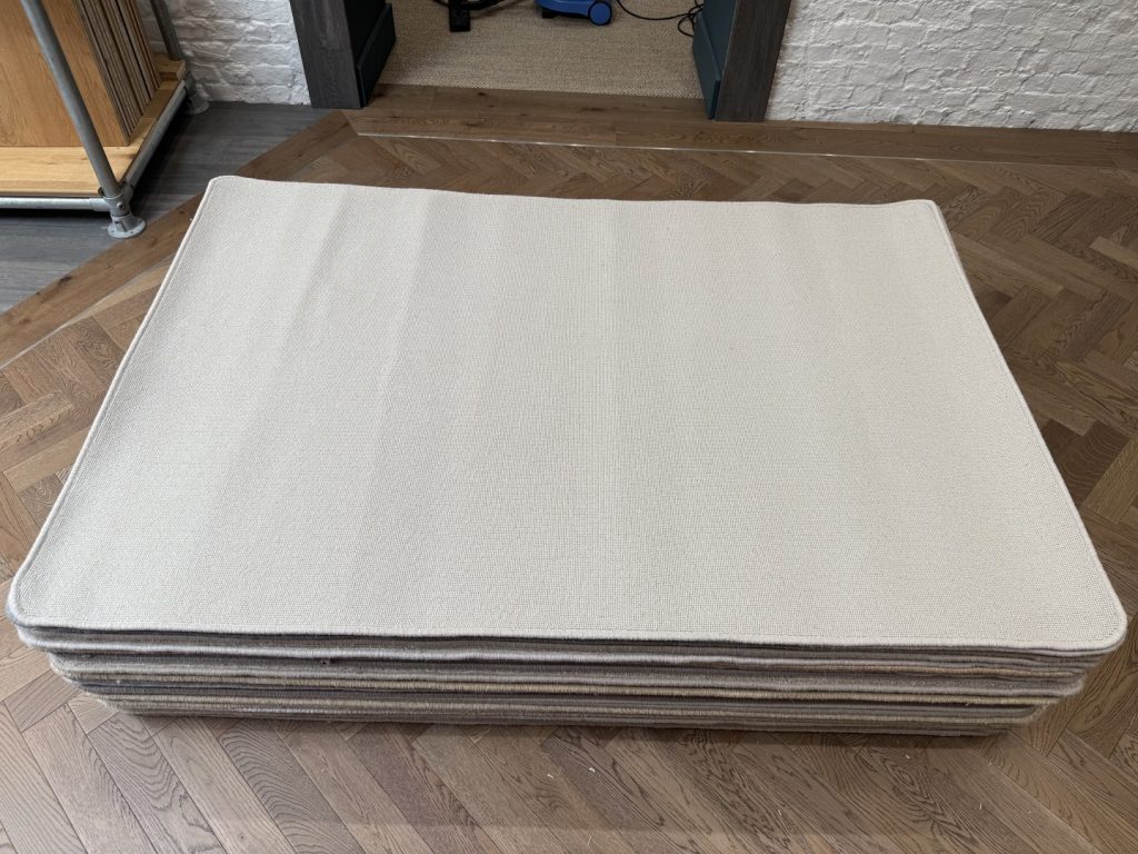 Wool Rug - Medium with Whipped Edge, Cream, Neutral, Beige (120 X 180)