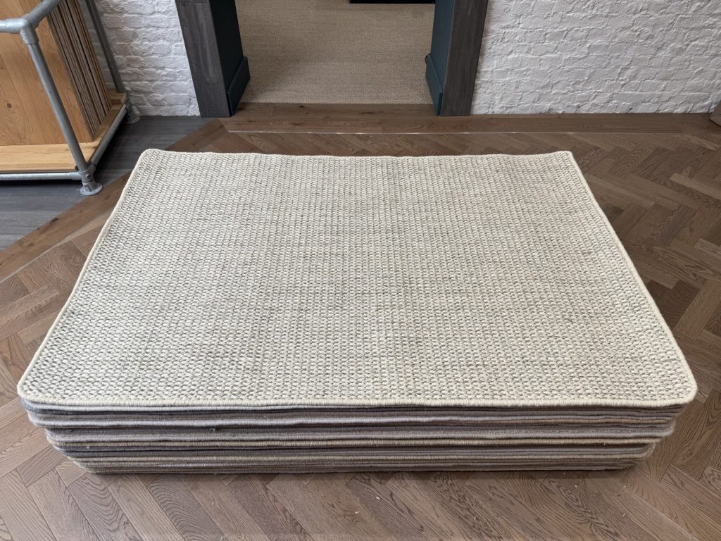 Wool / Sisal Rug - Medium with Whipped Edge, Cream, Neutral, Beige (120 X 180)