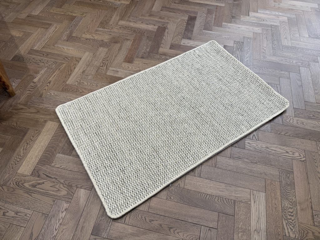 Wool / Sisal Rug - Small with Whipped Edge, Cream, Neutral, Beige (90 X 150)