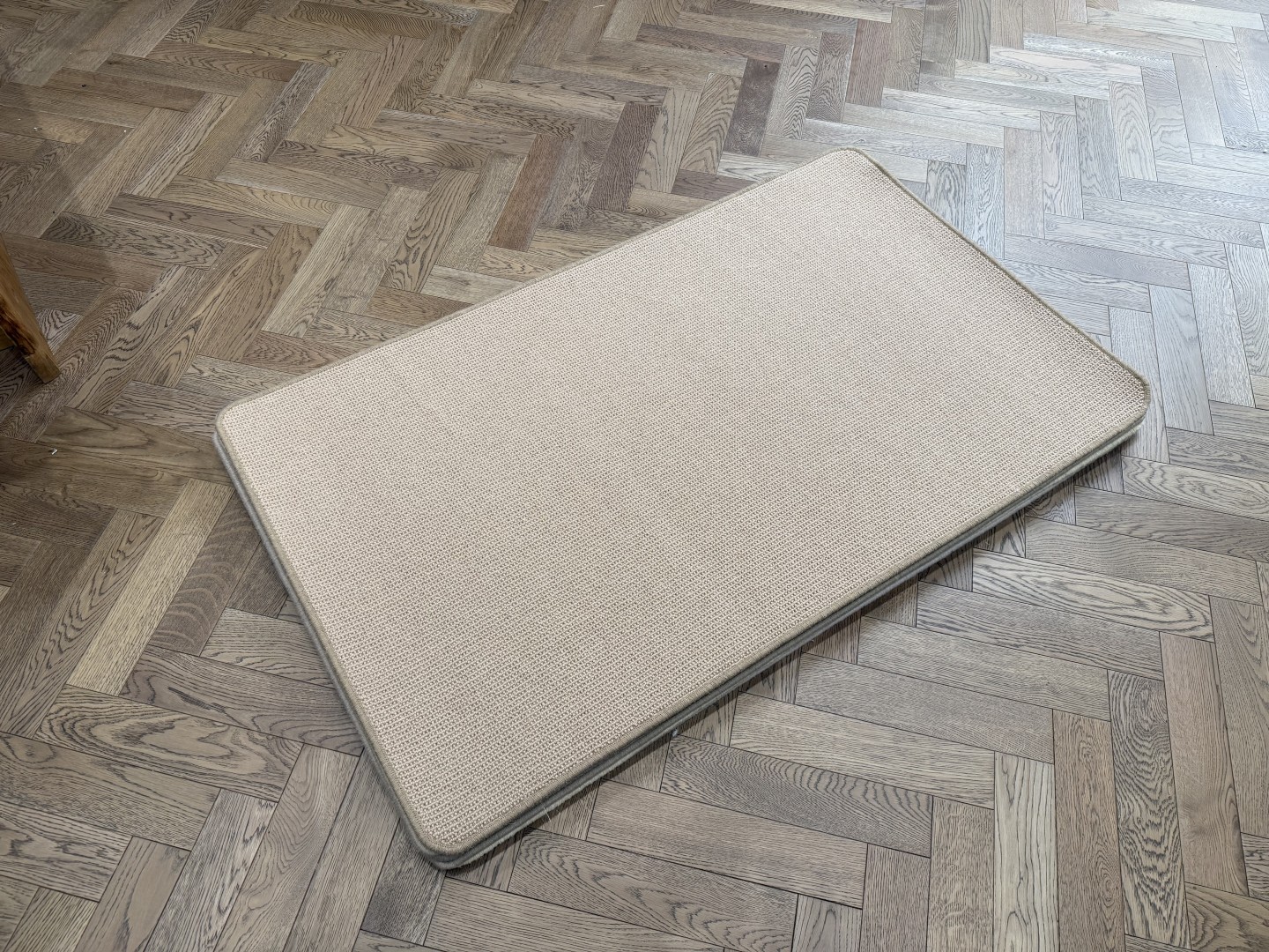 Wool Rug - Small with Whipped Edge, Beige, Neutral (90 X 150) 1 Wool Rug - Small with Whipped Edge, Beige, Neutral (90 X 150)