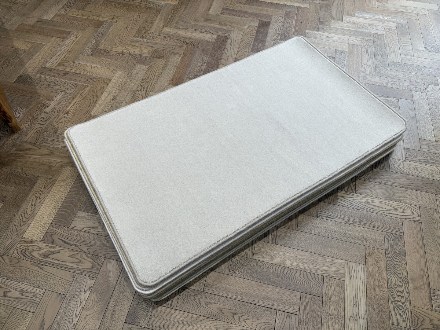 Wool Rug - Small with Whipped Edge, Beige, Neutral (90 X 150) 1 Wool Rug - Small with Whipped Edge, Beige, Neutral (90 X 150)