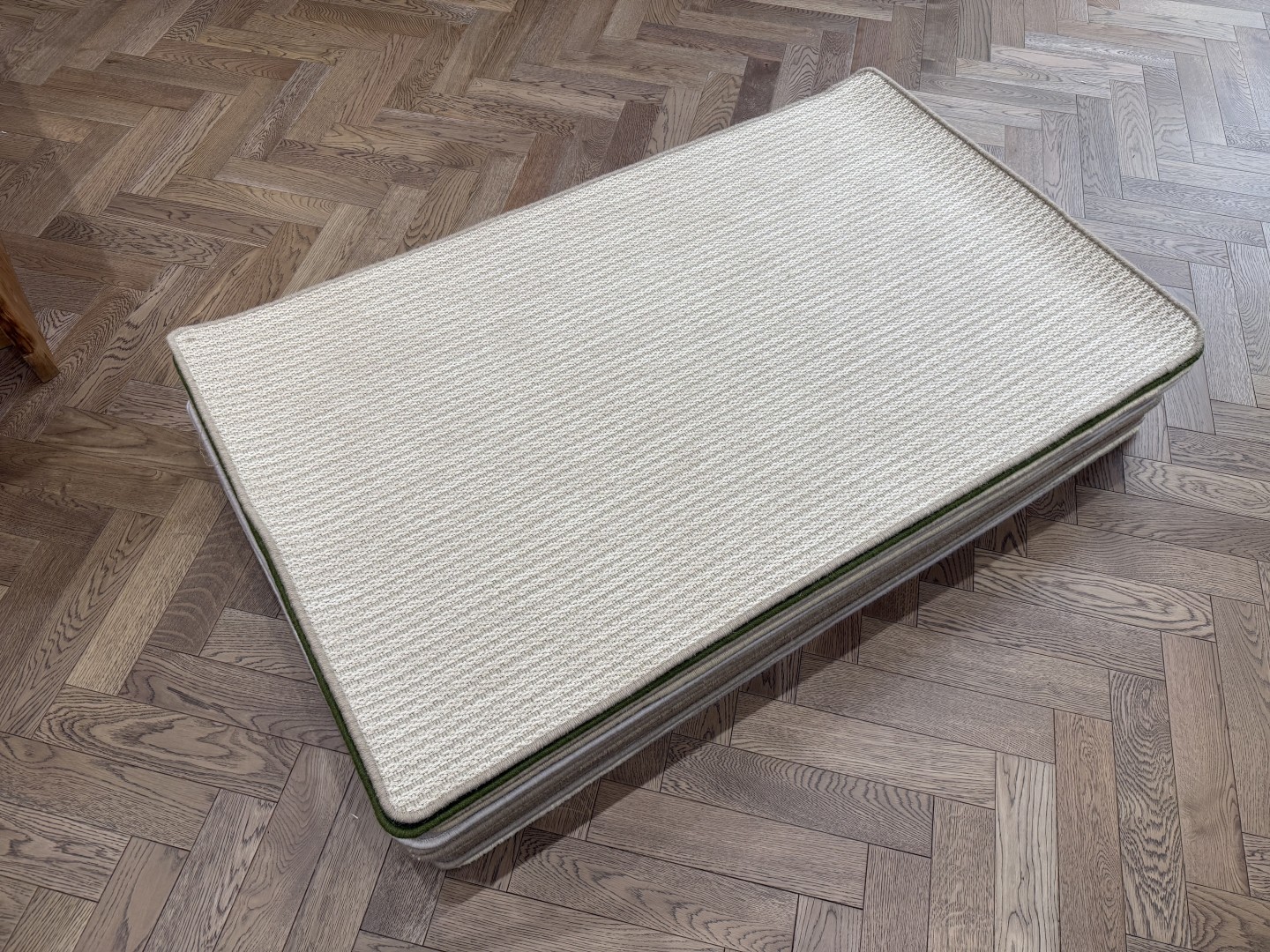 Wool Rug - Small with Whipped Edge, Beige, Neutral (90 X 150) 1 Wool Rug - Small with Whipped Edge, Beige, Neutral (90 X 150)