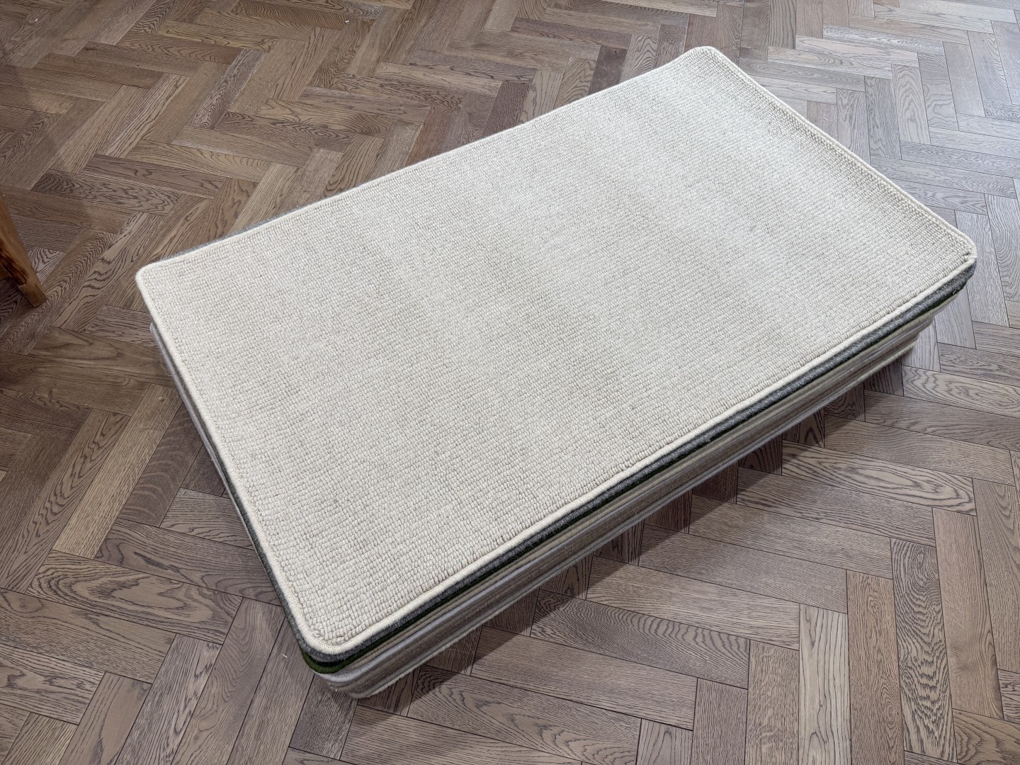 Wool Rug - Small with Whipped Edge, Beige, Neutral (90 X 150) 1 Wool Rug - Small with Whipped Edge, Beige, Neutral (90 X 150)