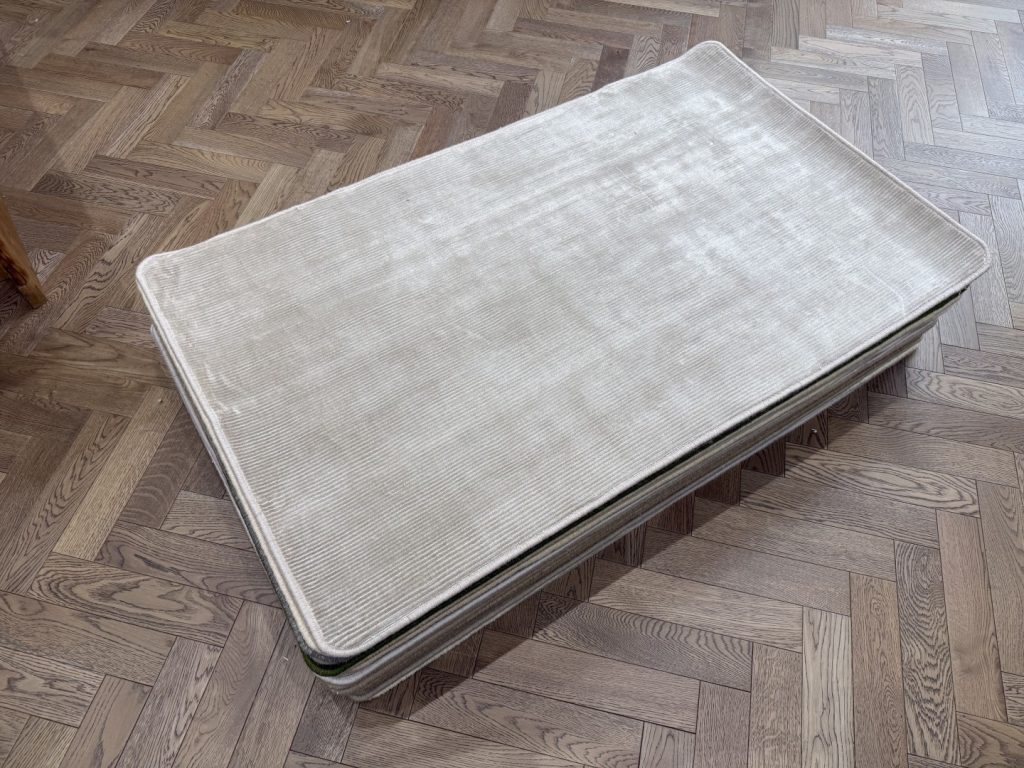 Tencel Rug - Small with Whipped Edge, Beige, Neutral (90 X 150)