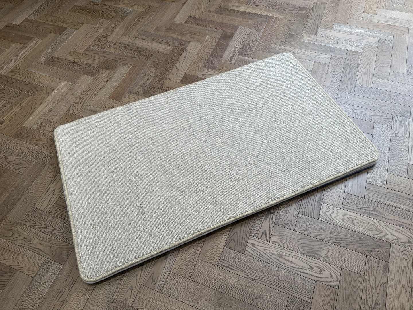 Wool Rug - Small with Whipped Edge, Neutral, Grey (90 X 150) 1 Wool Rug - Small with Whipped Edge, Neutral, Grey (90 X 150)